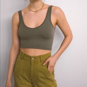 ❌SOLD❌Urban Outfitters Green Cropped Tank Top